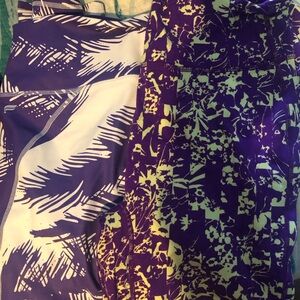 Purple and White Patterned Leggings